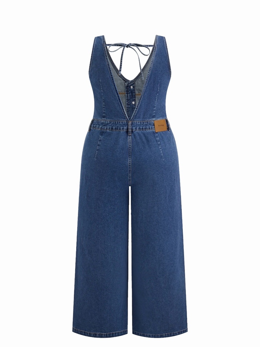 Cider Wide-Leg Denim Jumpsuit in Blue - Picture 3 of 6